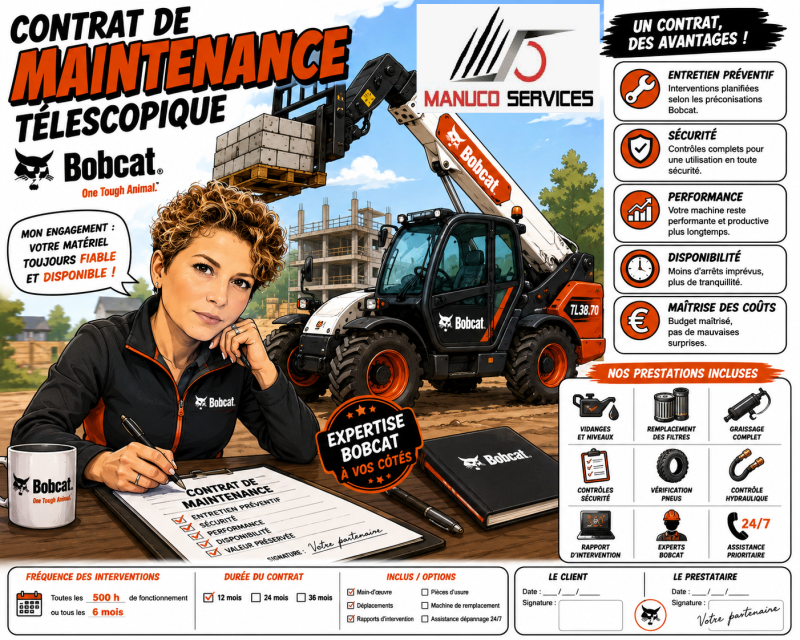 Contrat de maintenance Télescopique Bobcat